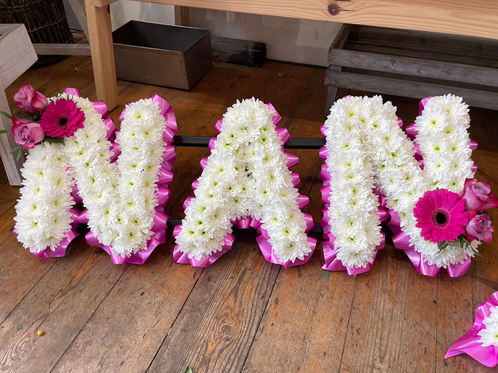 Funeral Lettering – Greensleeves Flowers