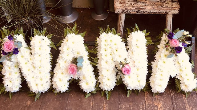 Funeral Lettering – Greensleeves Flowers